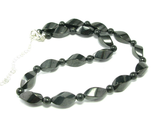 Shungite Necklace with Nicely Tumbled Beads From Russia - 18"