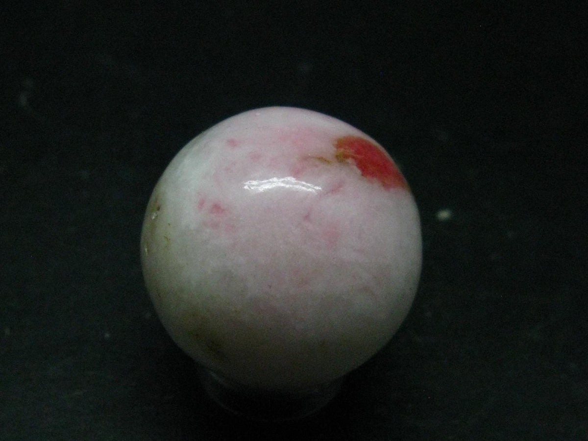 Rare Pink Tugtupite Ball Sphere From Greenland - 24.65 Grams - 1.1"