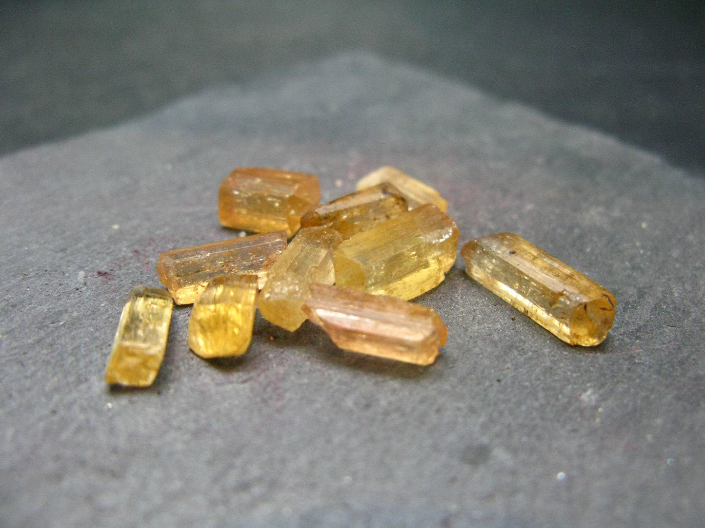 Lot of 10 Imperial Topaz Crystals From Brazil - 26.85 Carats