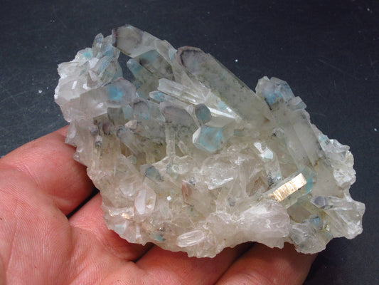 Rare Ajoite in Quartz Cluster from South Africa - 3.7" - 126.5 Grams