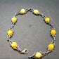 Natural Baltic Amber 925 Silver Bracelet - Size 7.5 Inches