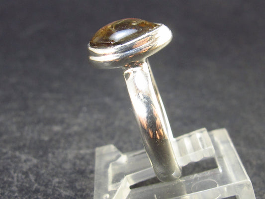 Ammolite Amolite Sterling Silver Ring From Canada - 3.0 Grams - Size 6