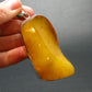 Natural Baltic Amber 925 Silver Pendant - 3.1"