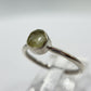 Chrysoberyl Raw Stone Ring Gemstone Silver Minimalist Jewelry Natural Crystal Gift - Sizes: 6, 7, 8