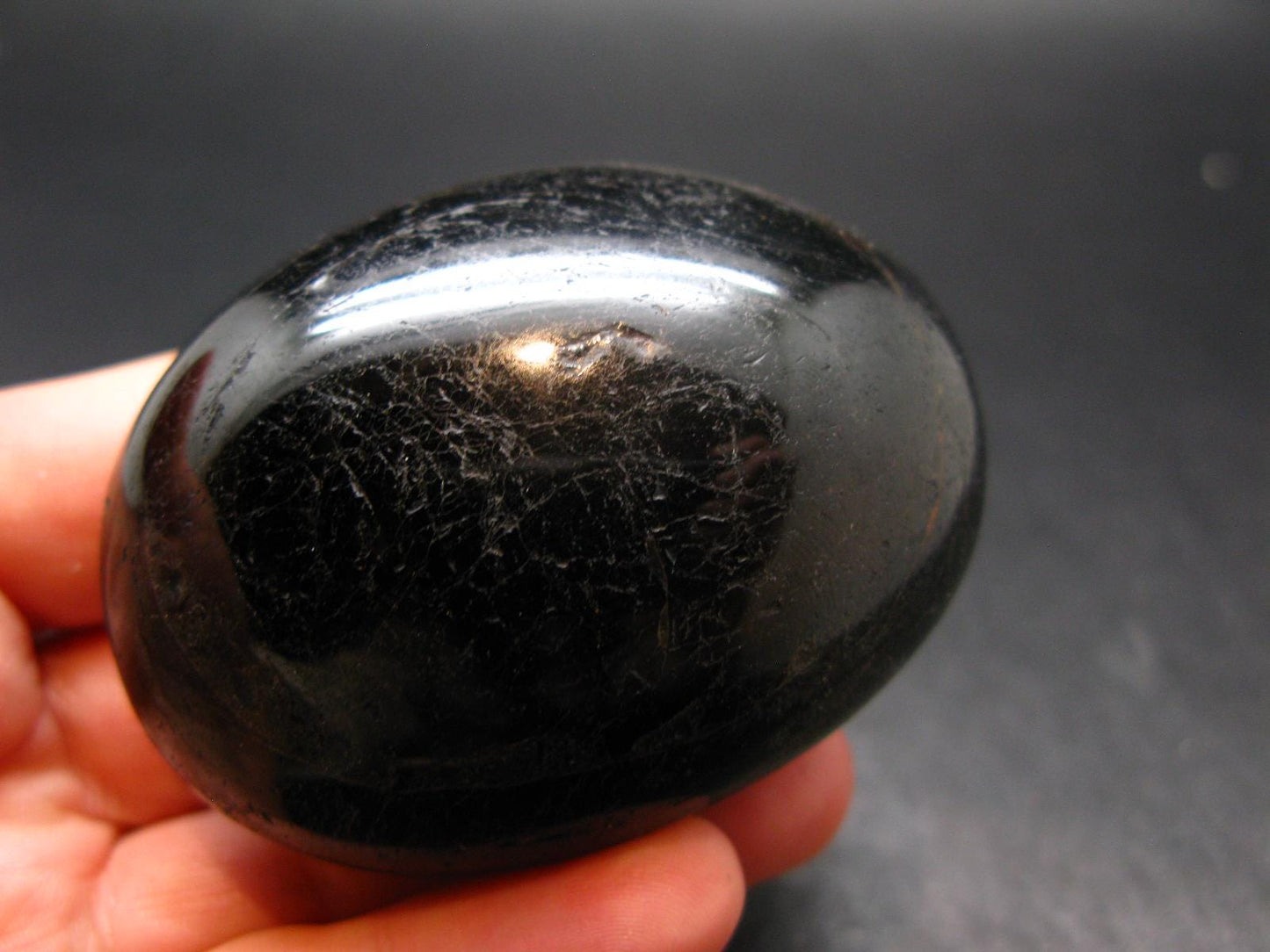 Fine Black Tourmaline Tumbled Stone From Namibia - 2.3"