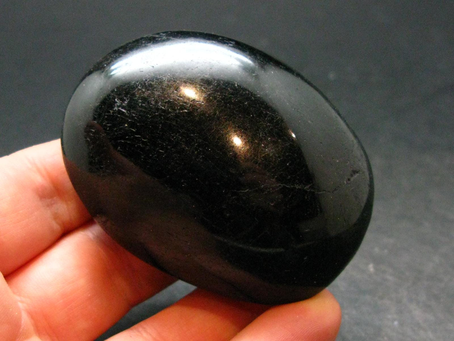 Fine Black Tourmaline Tumbled Stone From Namibia - 2.3"