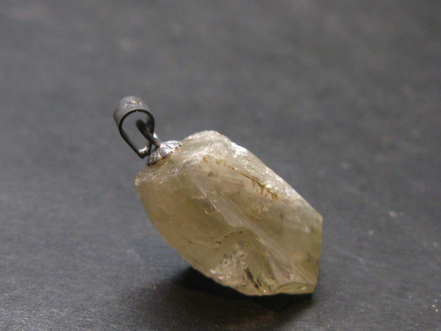 Nice Terminated Danburite Crystal Silver Pendant from Russia - 1.0" - 3.86 Grams