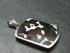Rare Brahin Meteorite Slice With Olivine Pallasite Silver Pendant from Belarus - 1.4" - 5.91 Grams