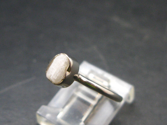 Natrolite Silver Ring From Tanzania - 1.79 Grams - Size 6