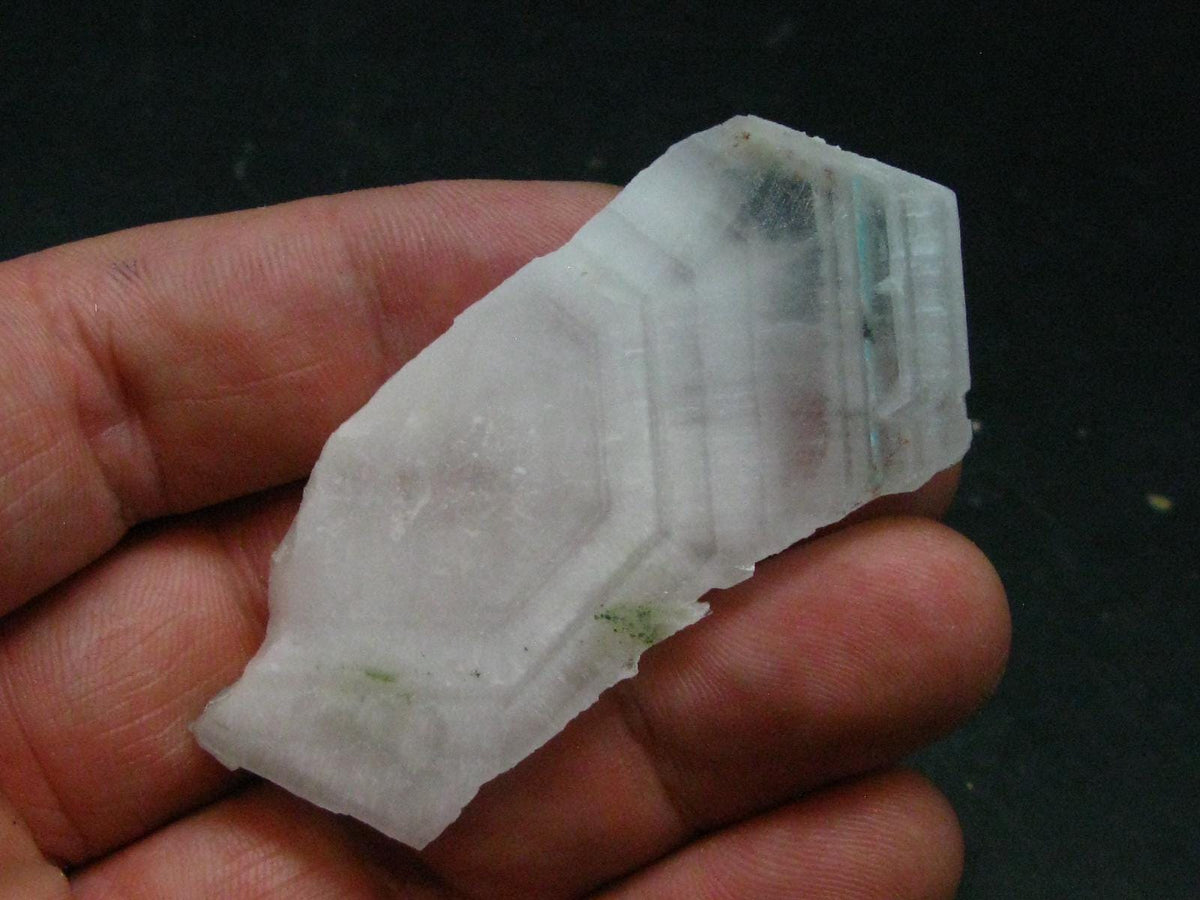 Rare Ajoite in Quartz Crystal Slice from South Africa - 2.7" - 19.44 Grams