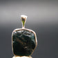 Extremely Rare Rough Grandidierite Silver Pendant From Madagascar - 0.7" - 1.44 Grams