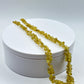 Yellow Sapphire Beaded Necklace: Genuine Gemstone Healing Crystal - 17 in