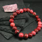 Thulite Genuine Bracelet ~ 7 Inches ~ 8mm Round Beads
