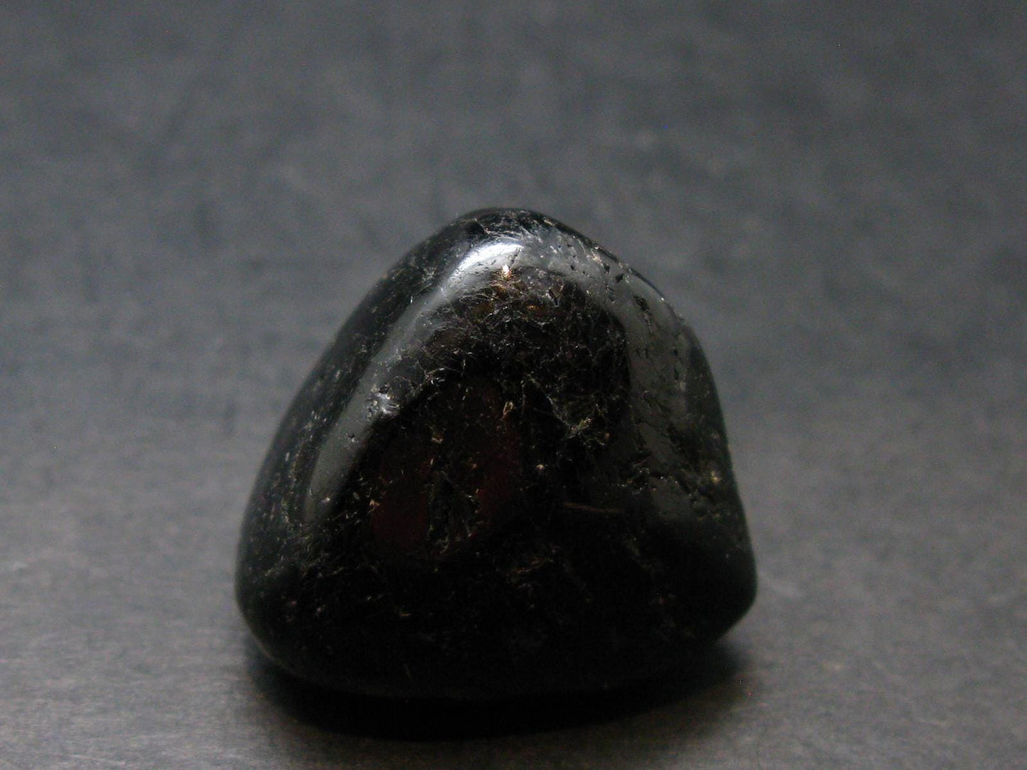 Rare Nuumite Nuummite Tumbled Stone From Greenland - 19.66 Grams - 0.9"