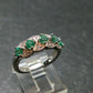 Emerald Faceted Silver Ring from Colombia - 3.05 Grams Total - Size 6