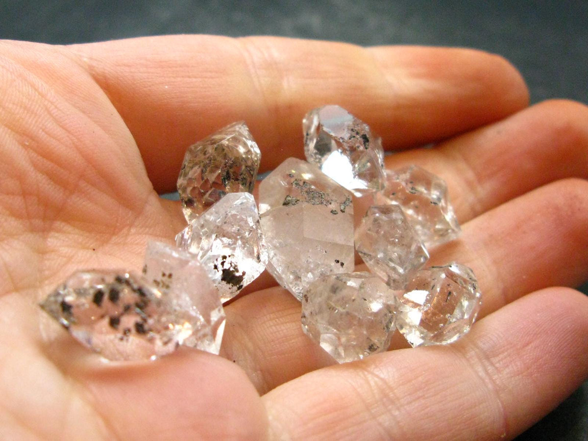 Lot Of 10 Fine Herkimer Diamond Quartz Crystals From New York - 13.0 Grams