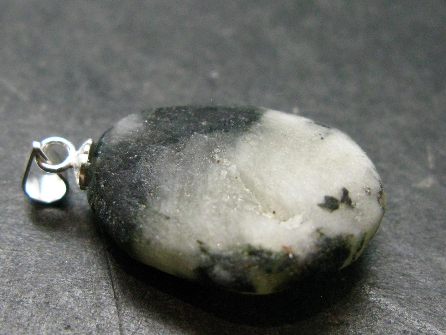 Phenakite Phenacite Tumbled Silver Pendant From Russia - 1.1" - 4.54 Grams