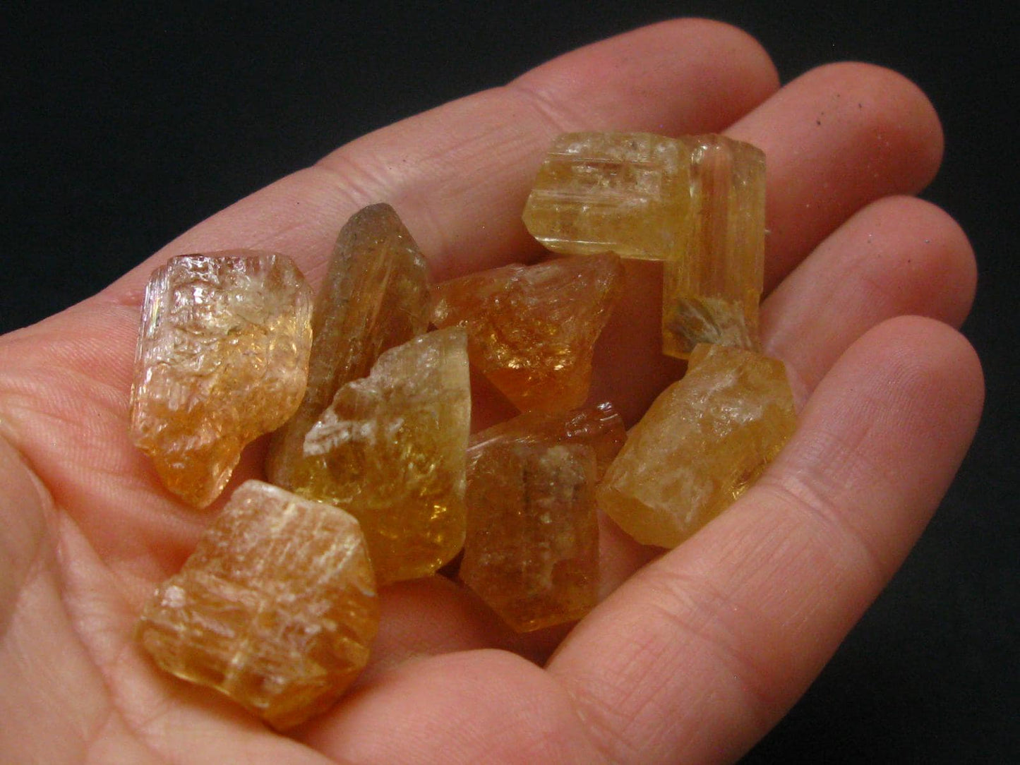 Lot of 10 Imperial Topaz Crystals From Brazil - 155.95 Carats