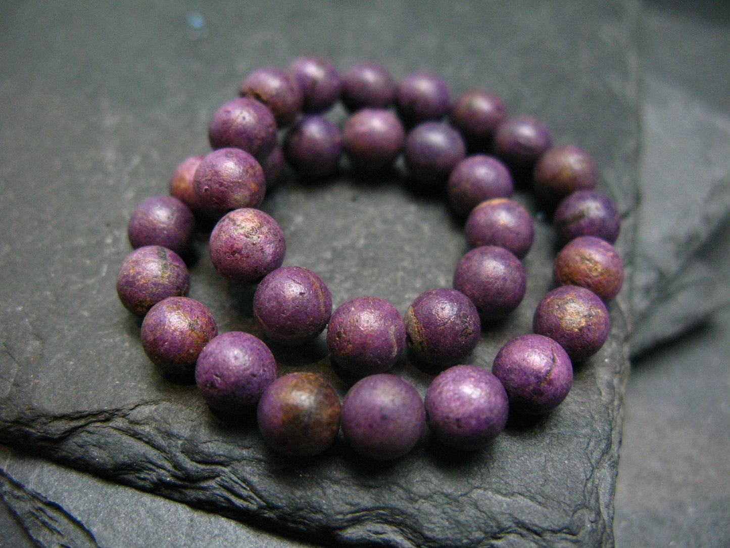 Stichtite Genuine Bracelet ~ 7 Inches ~ 6mm Round Matte Beads