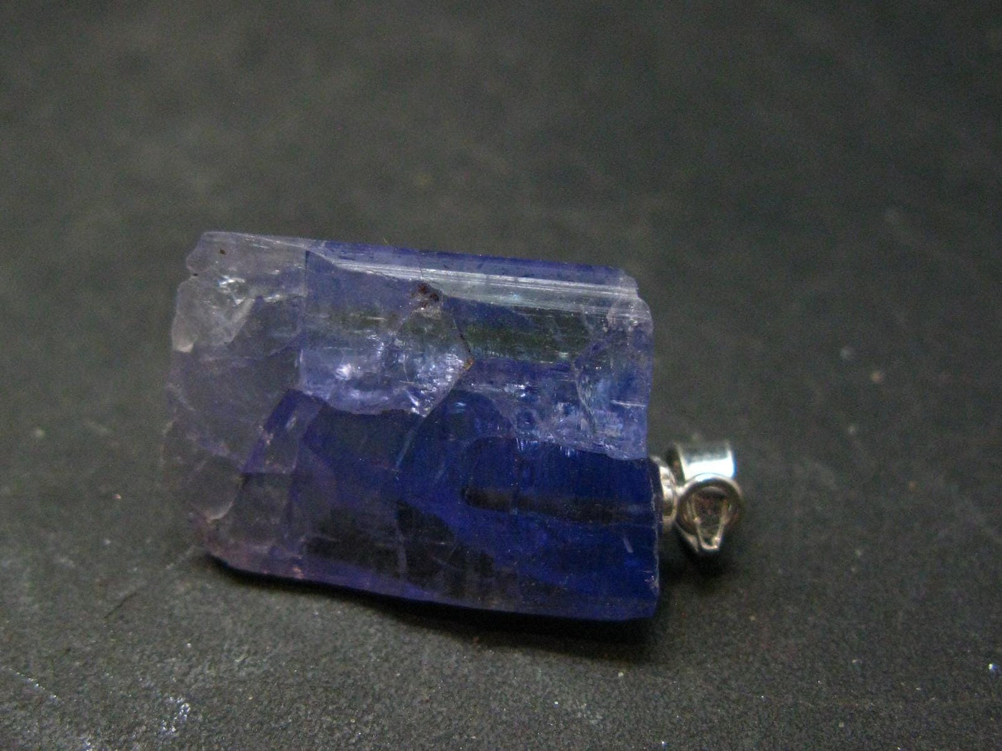 Tanzanite Pendant In Sterling Silver From Tanzania - 1.0" - 3.70 Grams