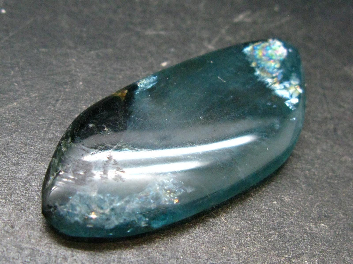 Extremely Rare Tumbled Grandidierite Stone From Madagascar - 1.7" - 37.00 Carats