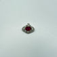 Ruby Flower Pendant | Sterling Silver, Cubic Zirconia, July Birthstone