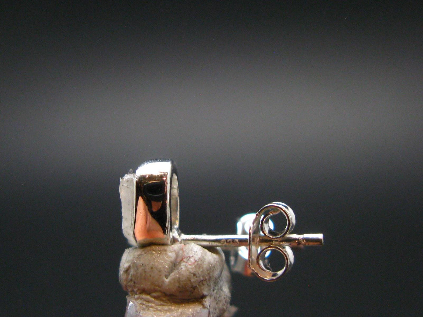 Natrolite Stud Earrings Sterling Silver From Russia - 1.14 Grams