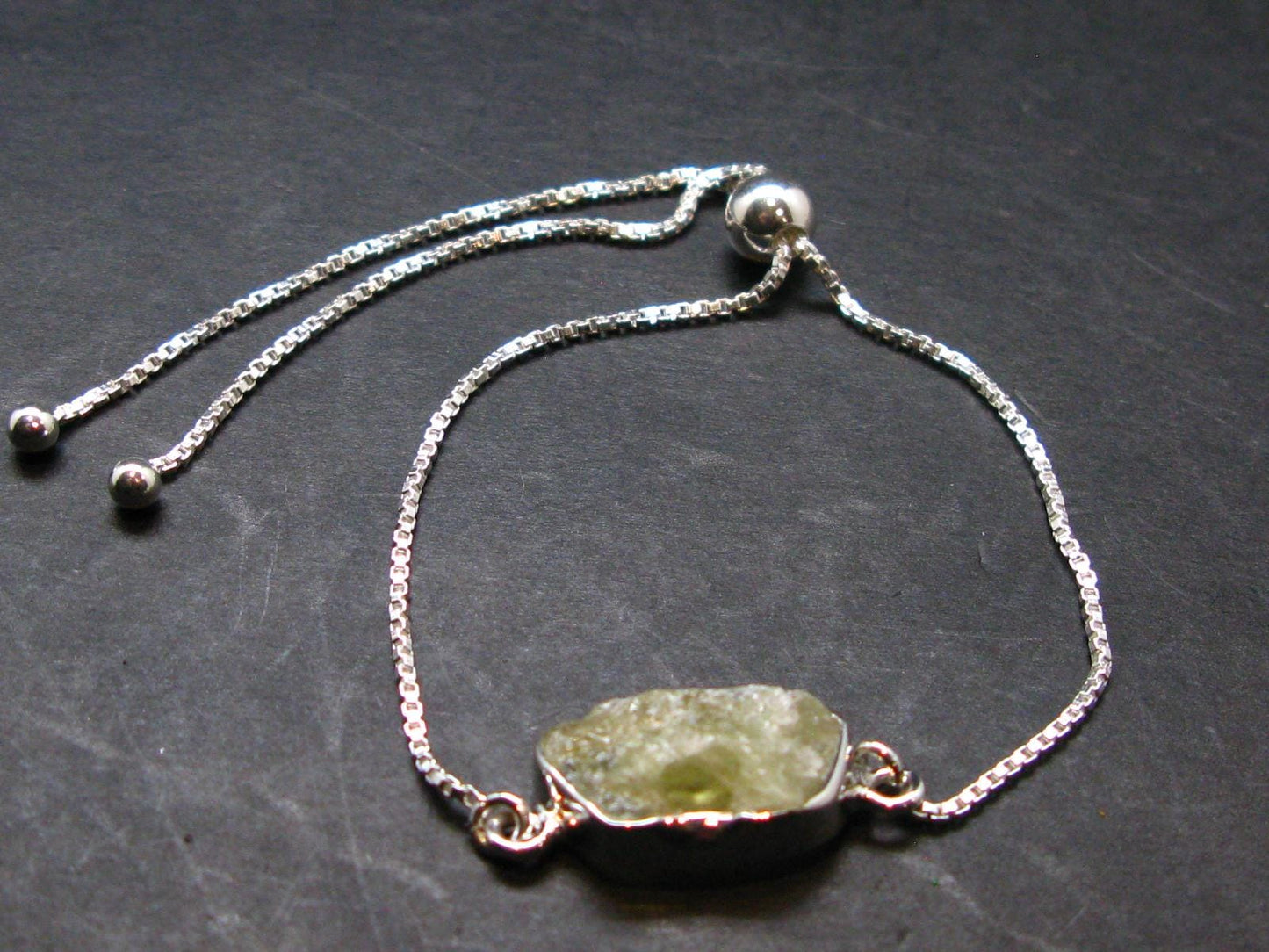 Brazilianite Silver Bracelet From Brazil - 3.71 Grams