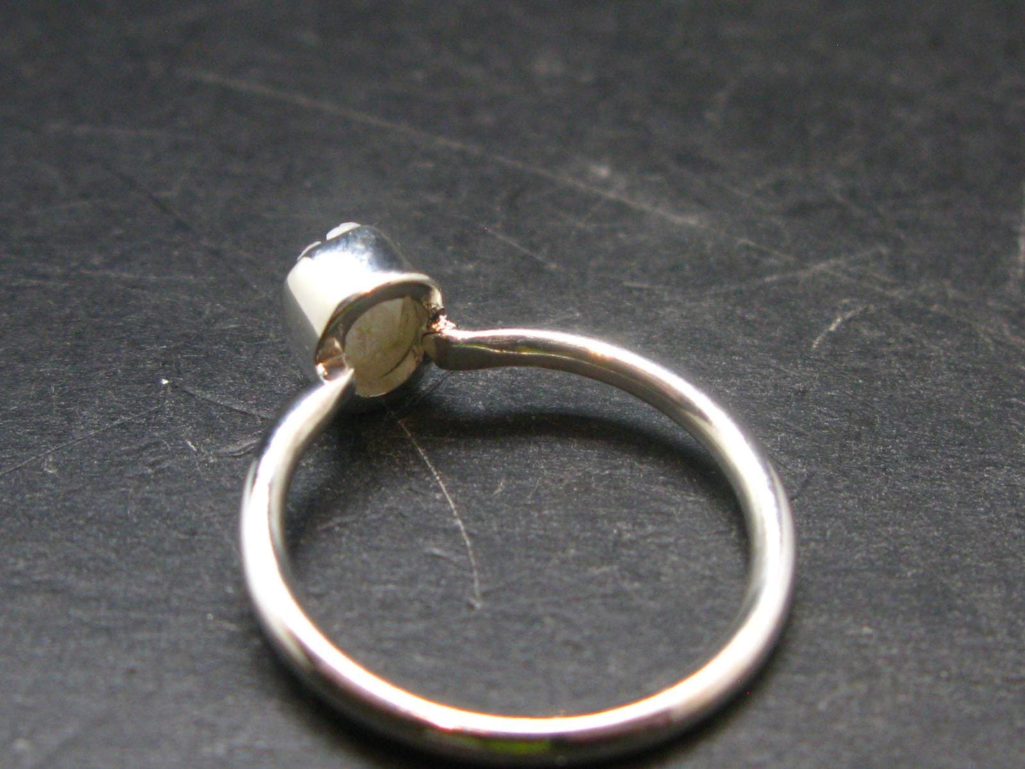 Natrolite Silver Ring From Tanzania - 1.79 Grams - Size 6