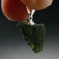 Moldavite Tektite Silver Pendant from Czech Republic - 0.7" - 1.17 Grams