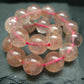 Strawberry Quartz Genuine Bracelet ~ 7 Inches ~ 11mm Round Beads