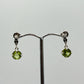 Peridot Sterling Silver Dangle Earrings | Ornate August Birthstone