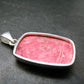 Thulite Silver Plated Pendant From Norway - 1.7" - 7.50 Grams