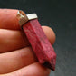 Thulite Silver Pendant From Norway - 1.7"