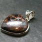 Zincite Franklinite Willemite Silver Heart Pendant From USA - 1.2" - 9.09 Grams