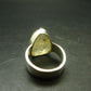 Natural Gem Raw Libyan Desert Glass Tektite Sterling Silver Ring from Libya - Size 10 - 10.6 Grams