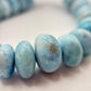 Larimar Bead Necklace Natural Blue Stone Necklace Ocean Inspired Jewelry Gift