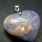 Rare Raw Hackmanite Silver Heart Pendant from Afghanistan - 1.6" - 13.51 Grams