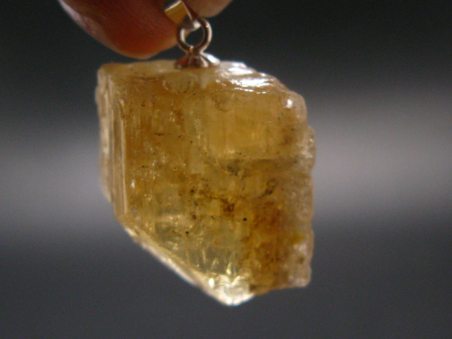 Imperial Topaz Crystal Pendant From Brazil - 1.1" - 8.07 Grams