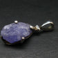 Rare Raw Hackmanite Silver Pendant from Afghanistan - 0.8" - 3.0 Grams