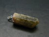 Green Apatite Crystal Silver Pendant From Portugal - 1.2" - 5.27 Grams