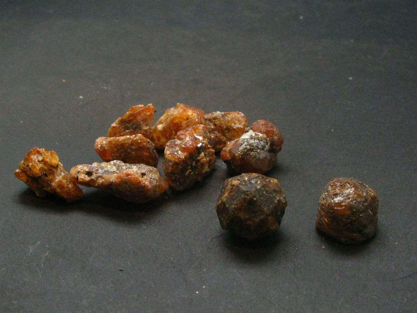 Lot of 10 Rare Spessartine Garnet Crystals From Tanzania - 61.90 Grams