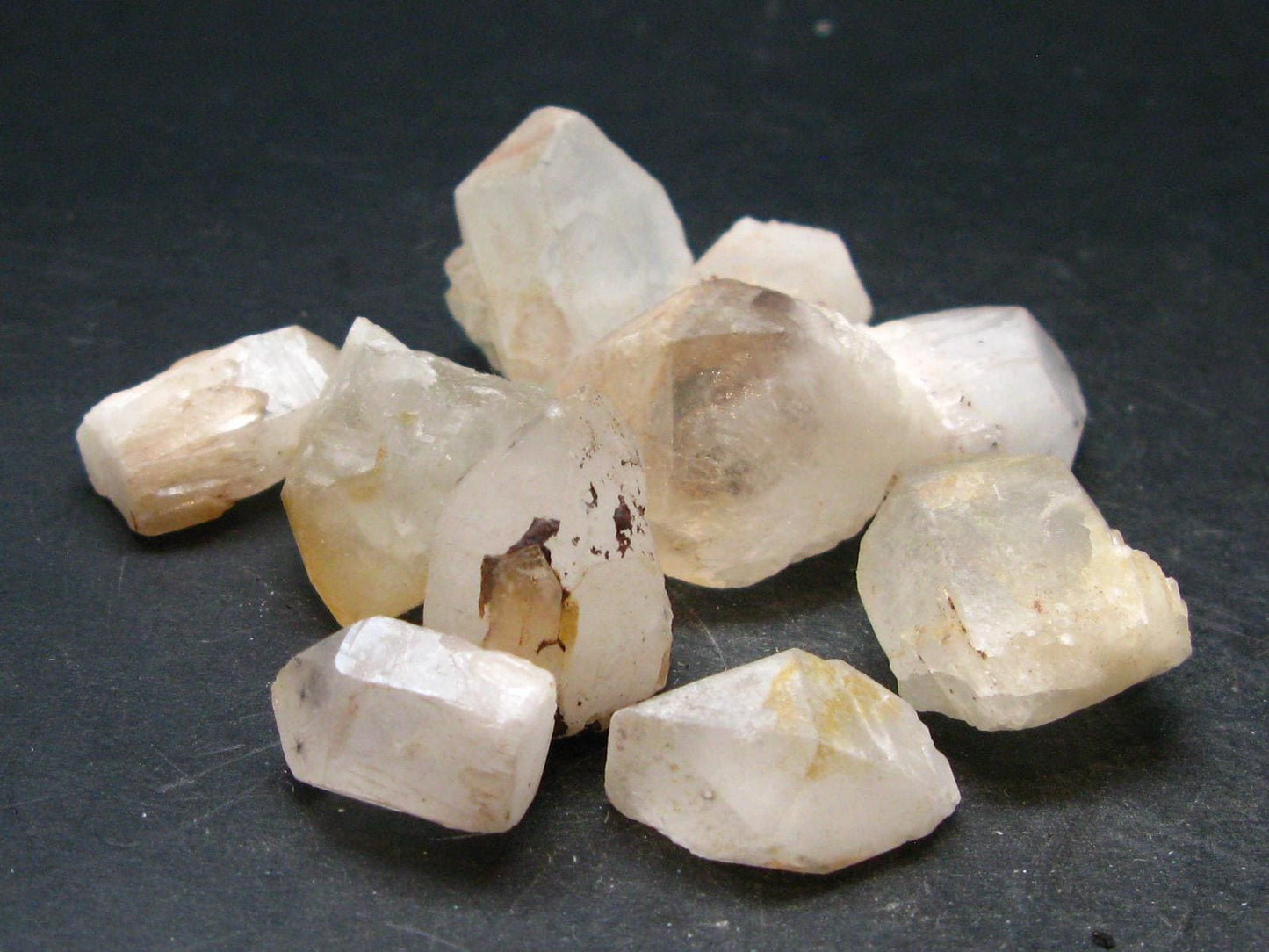 lot of 10 Hollandite in Quartz Crystals from Madagascar- 70.11 Grams