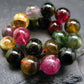 AAA Grade Gem Watermelon Bicolor Tourmaline Genuine Bracelet ~ 7 Inches ~ 10mm Round Beads