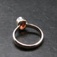 Natural Round Faceted Red Garnet Sterling Silver Ring - Size 5 - 2.55 Grams