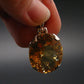 Stone of Success!! Genuine Intense Yellow Citrine Gem Sterling Silver Pendant From Brazil - 1.2" - 10.0 Grams