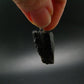 Tibetan Black Tektite Silver Pendant From Tibet - 1.1" - 2.33 Grams