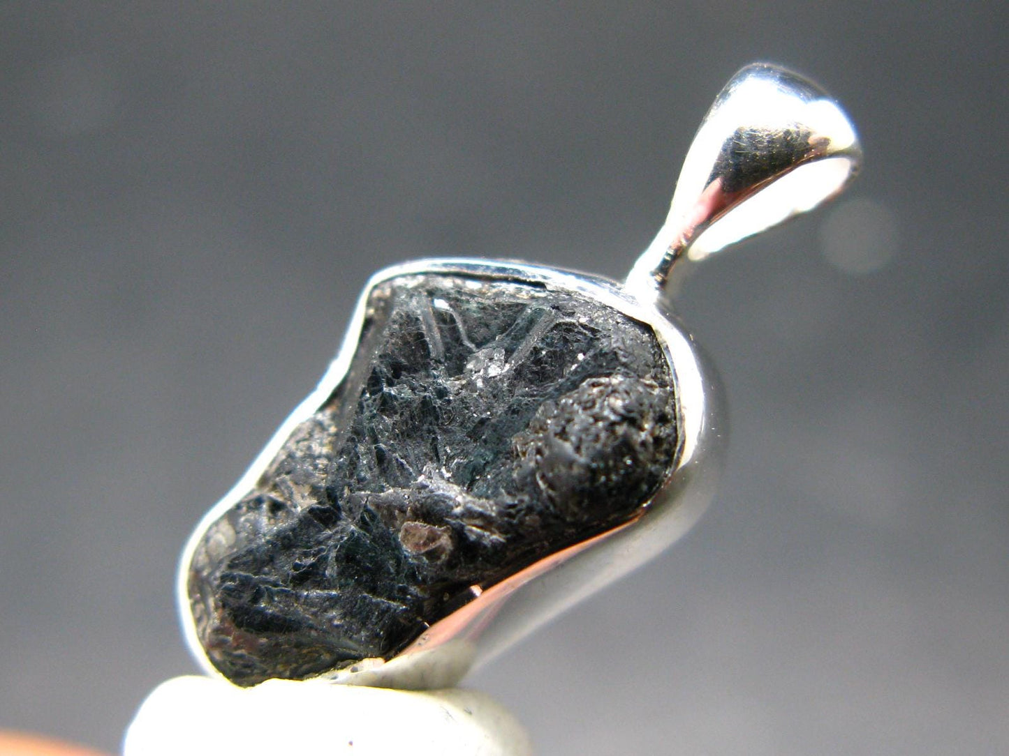 Alexandrite Chrysoberyl Crystal Silver Pendant From Brazil - 0.9" - 2.05 Grams
