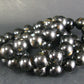 Rare Nuumite Nuummite Necklace From Greenland - 19" - 8mm Round Beads