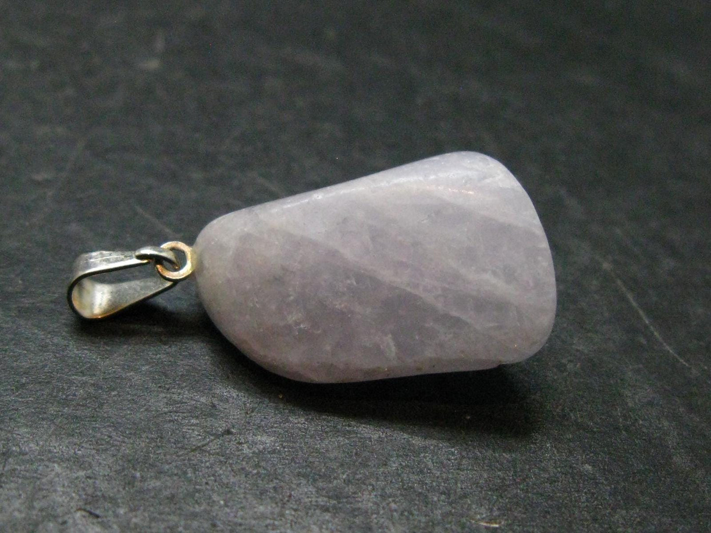 Nice Lilac Amblygonite Crystal Silver Pendant from Brazil - 1.2" - 4.96 Grams